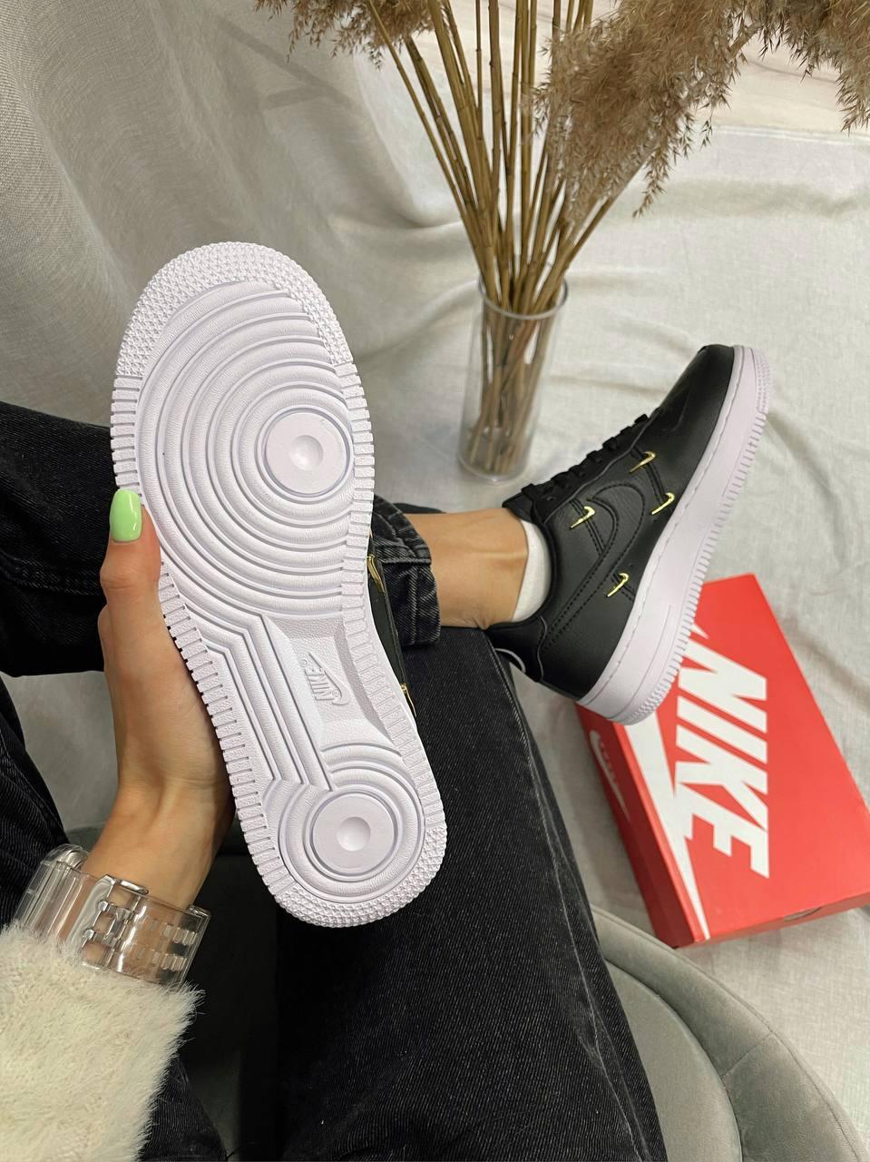 Nike Air Force 1 Metal Swoosh Black White