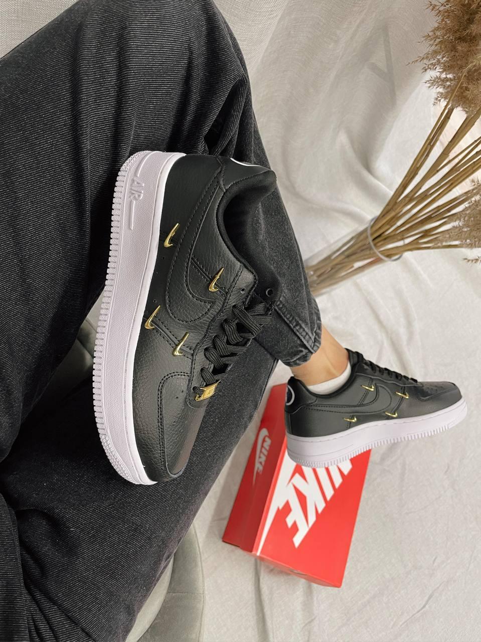 Nike Air Force 1 Metal Swoosh Black White