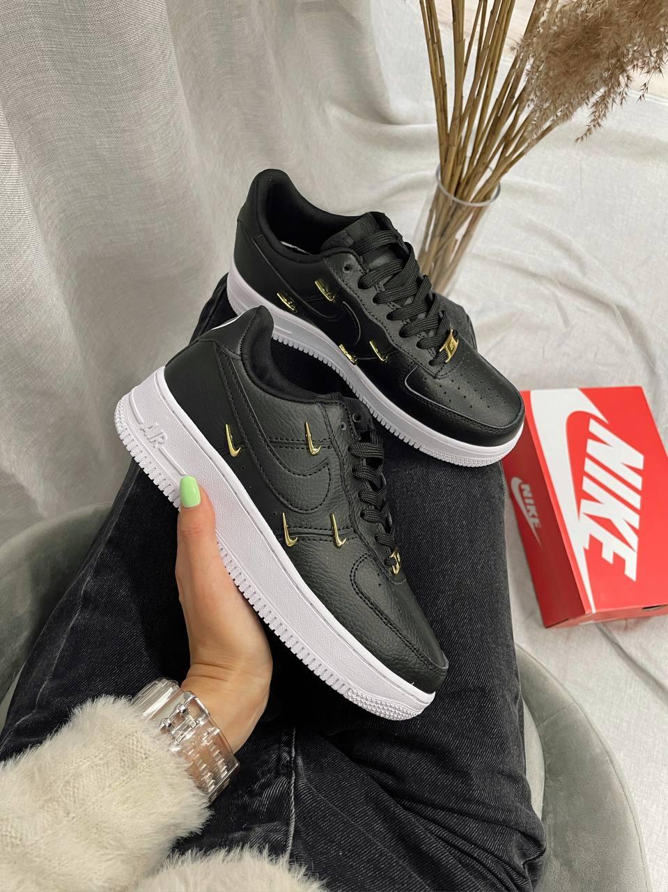 Nike Air Force 1 Metal Swoosh Black White