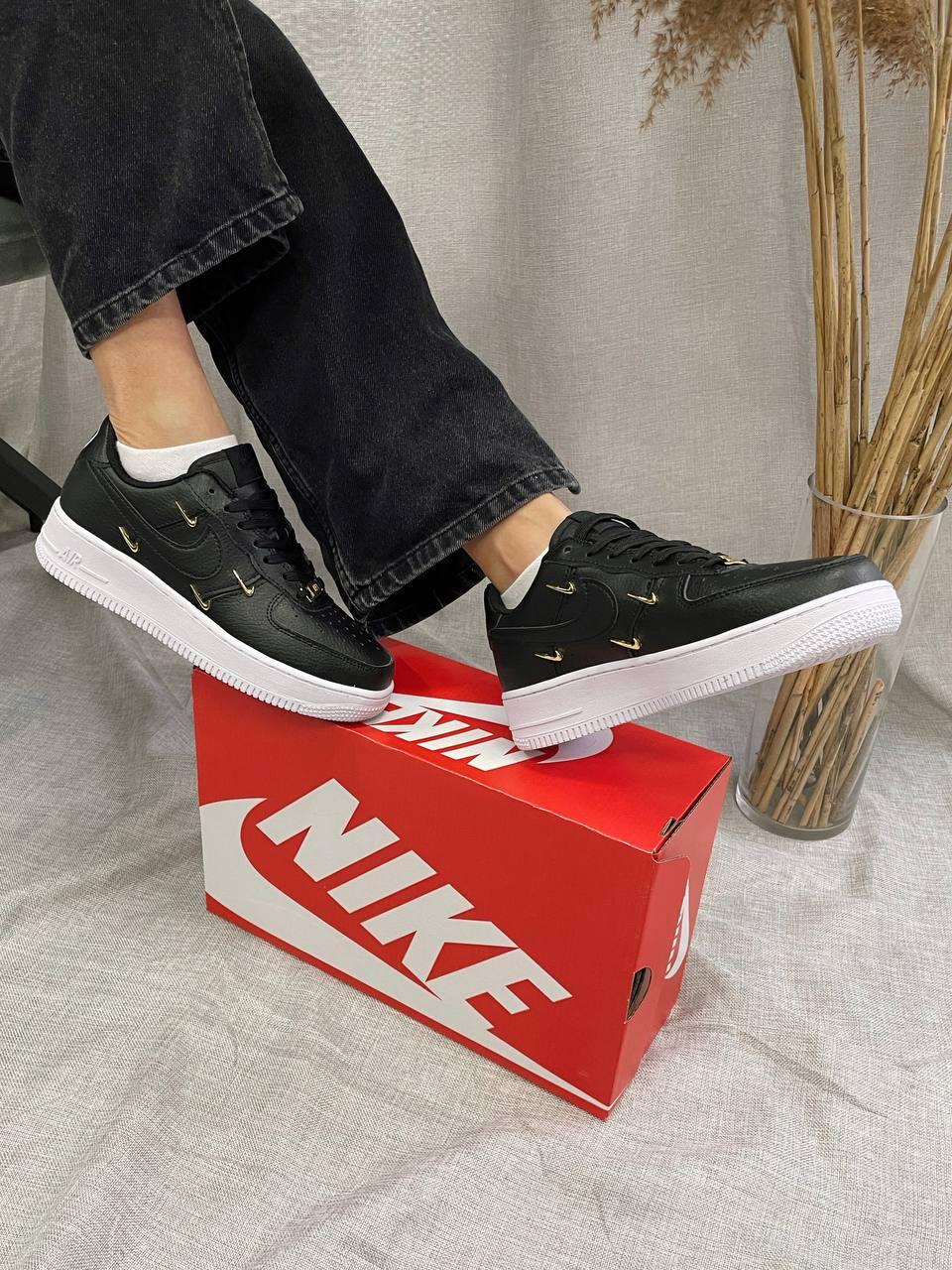 Nike Air Force 1 Metal Swoosh Black White