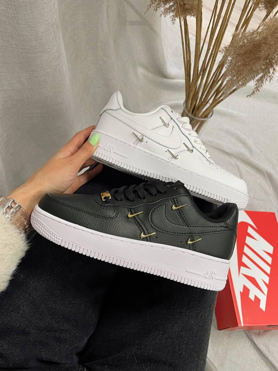 Nike Air Force 1 Metal Swoosh Black White