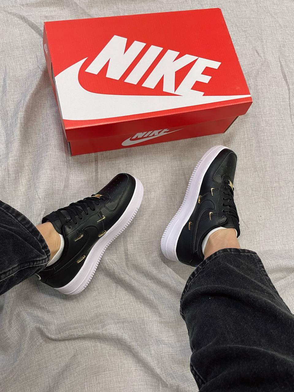 Nike Air Force 1 Metal Swoosh Black White