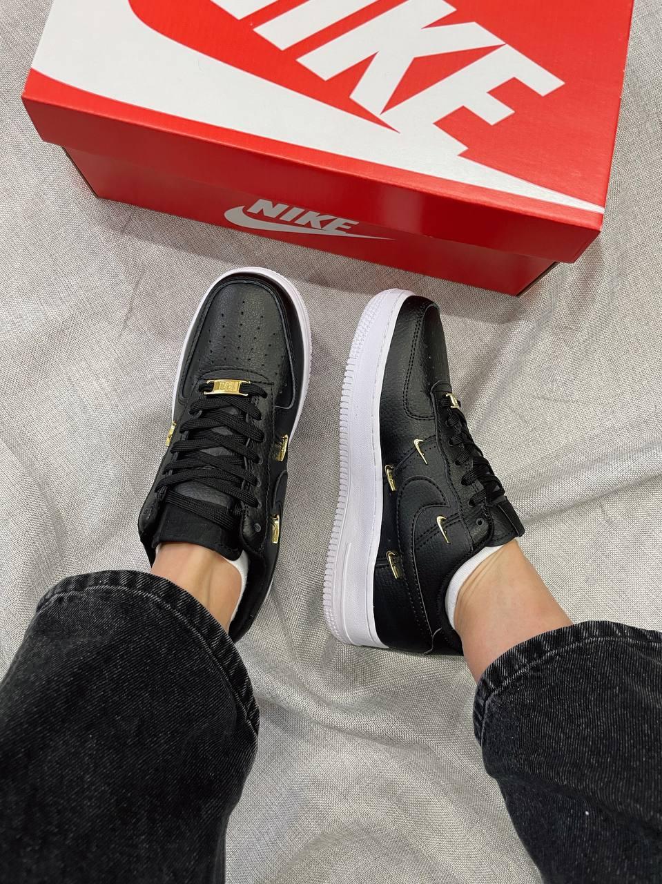 Nike Air Force 1 Metal Swoosh Black White