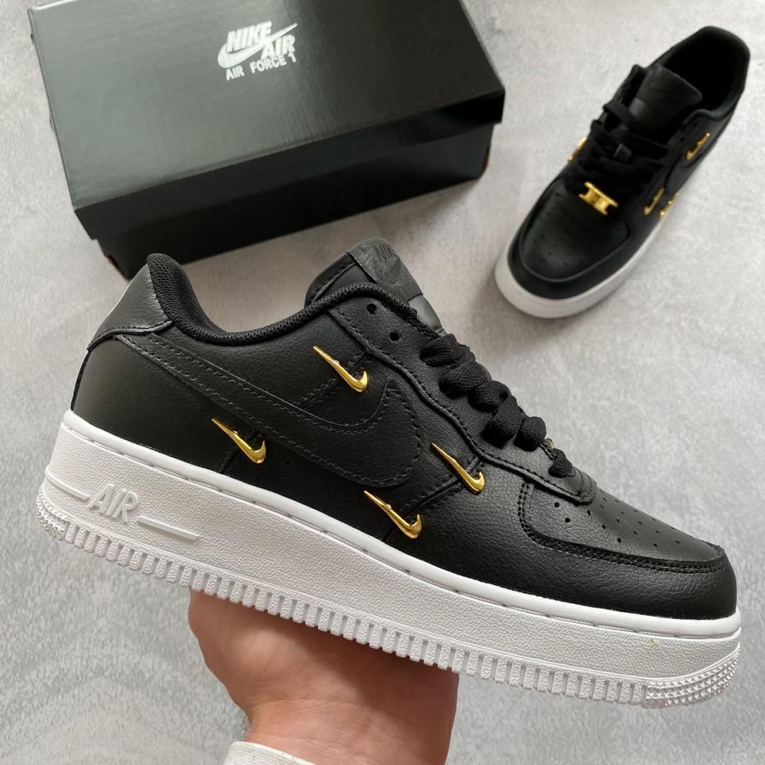 Nike Air Force 1 Metal Swoosh Black White