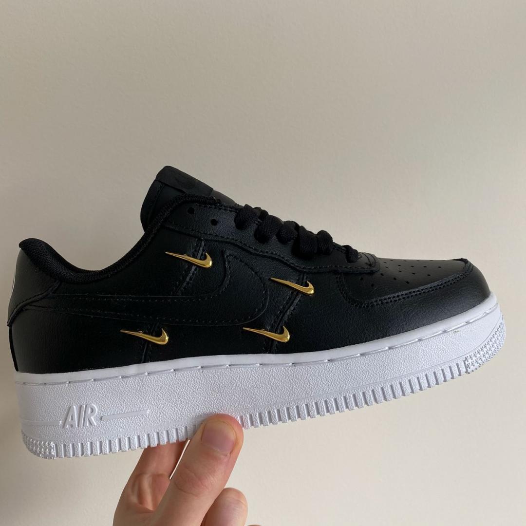 Nike Air Force 1 Metal Swoosh Black White