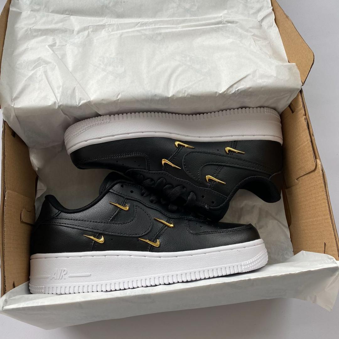 Nike Air Force 1 Metal Swoosh Black White