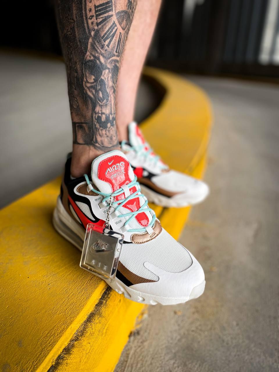 Nike React 270 White Red Beige