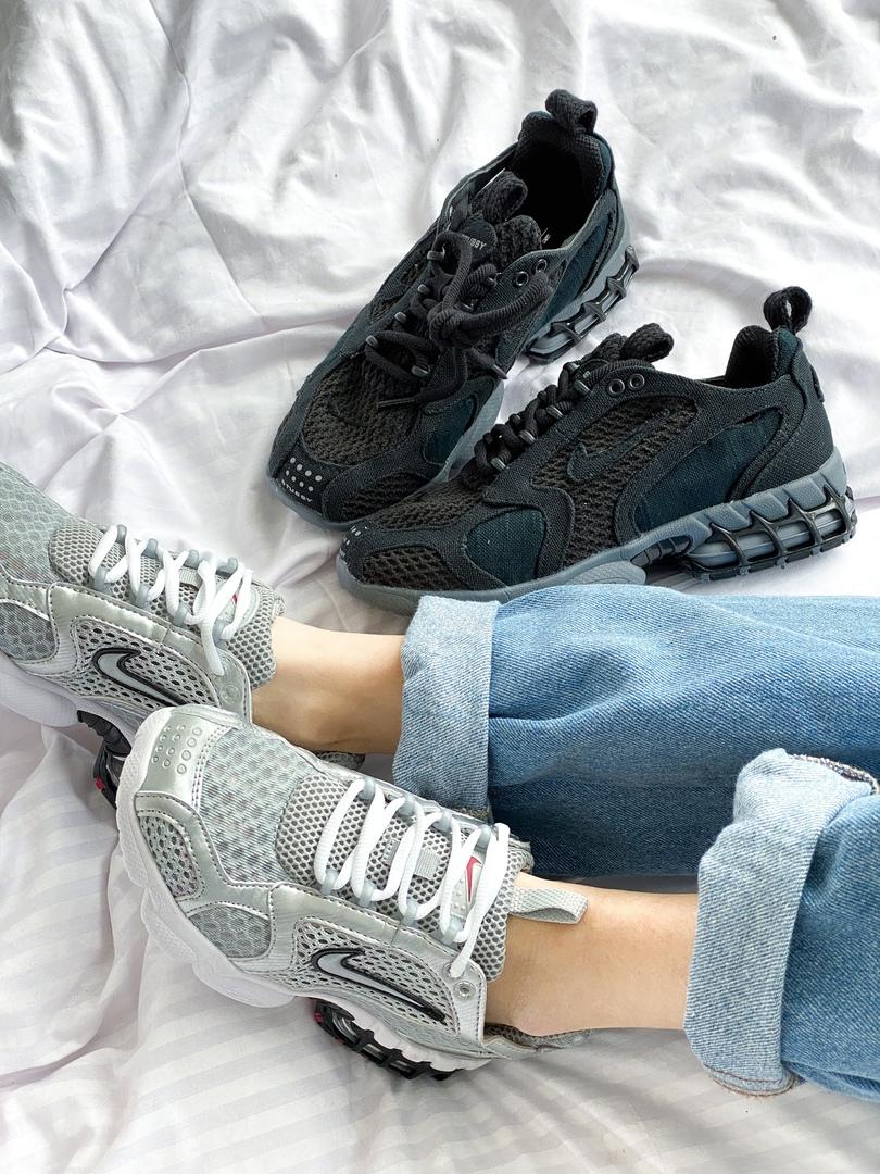 Nike X Stussy Air Zoom Spiridon Cage 2 Silver