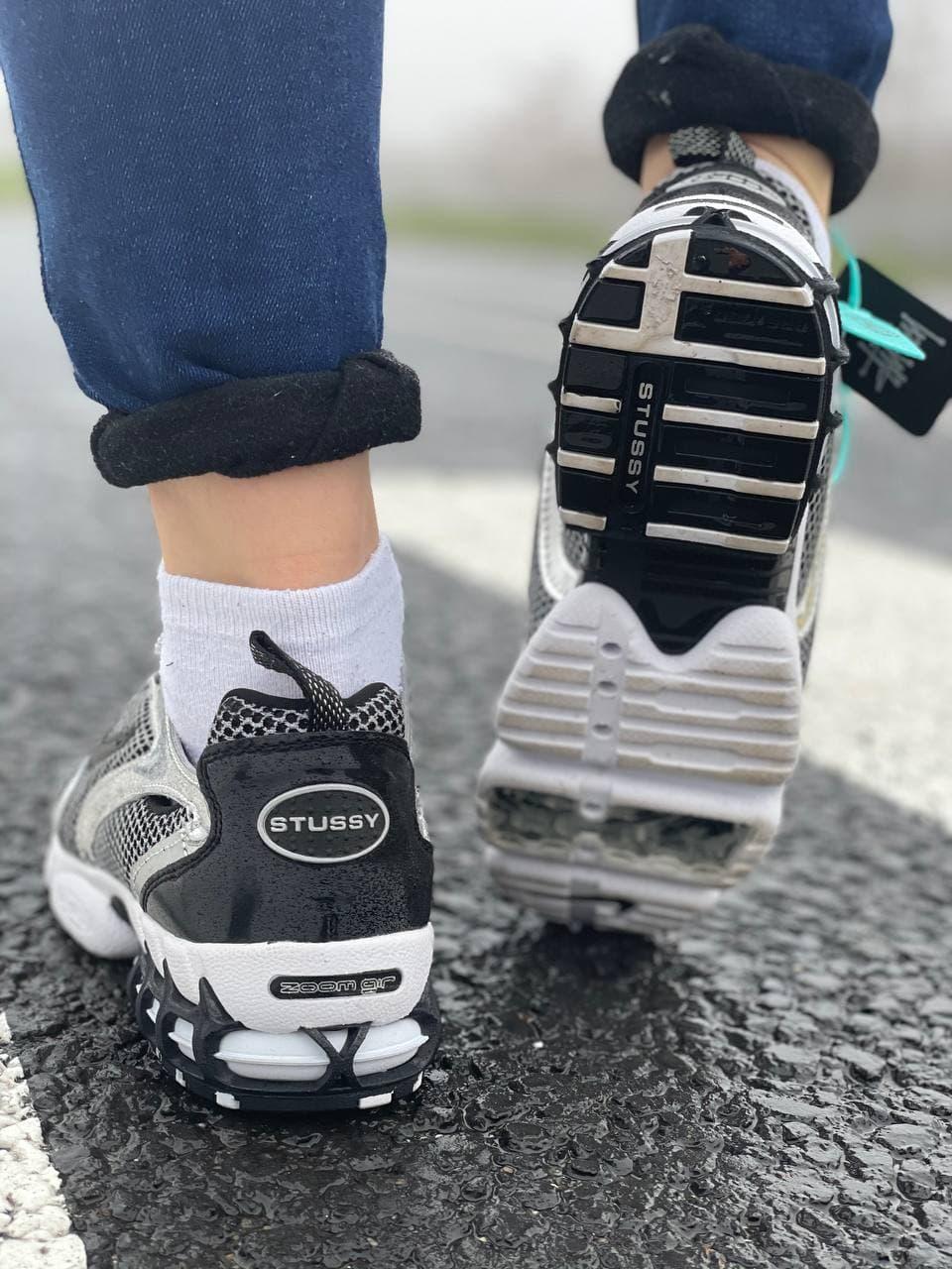 Nike X Stussy Air Zoom Spiridon Cage 2 Dark Silver