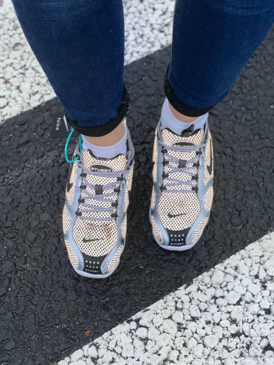 Nike X Stussy Air Zoom Spiridon Cage 2 Dark Silver