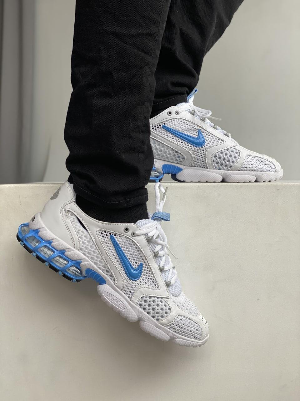 Nike X Stussy Air Zoom Spiridon Cage White Blue