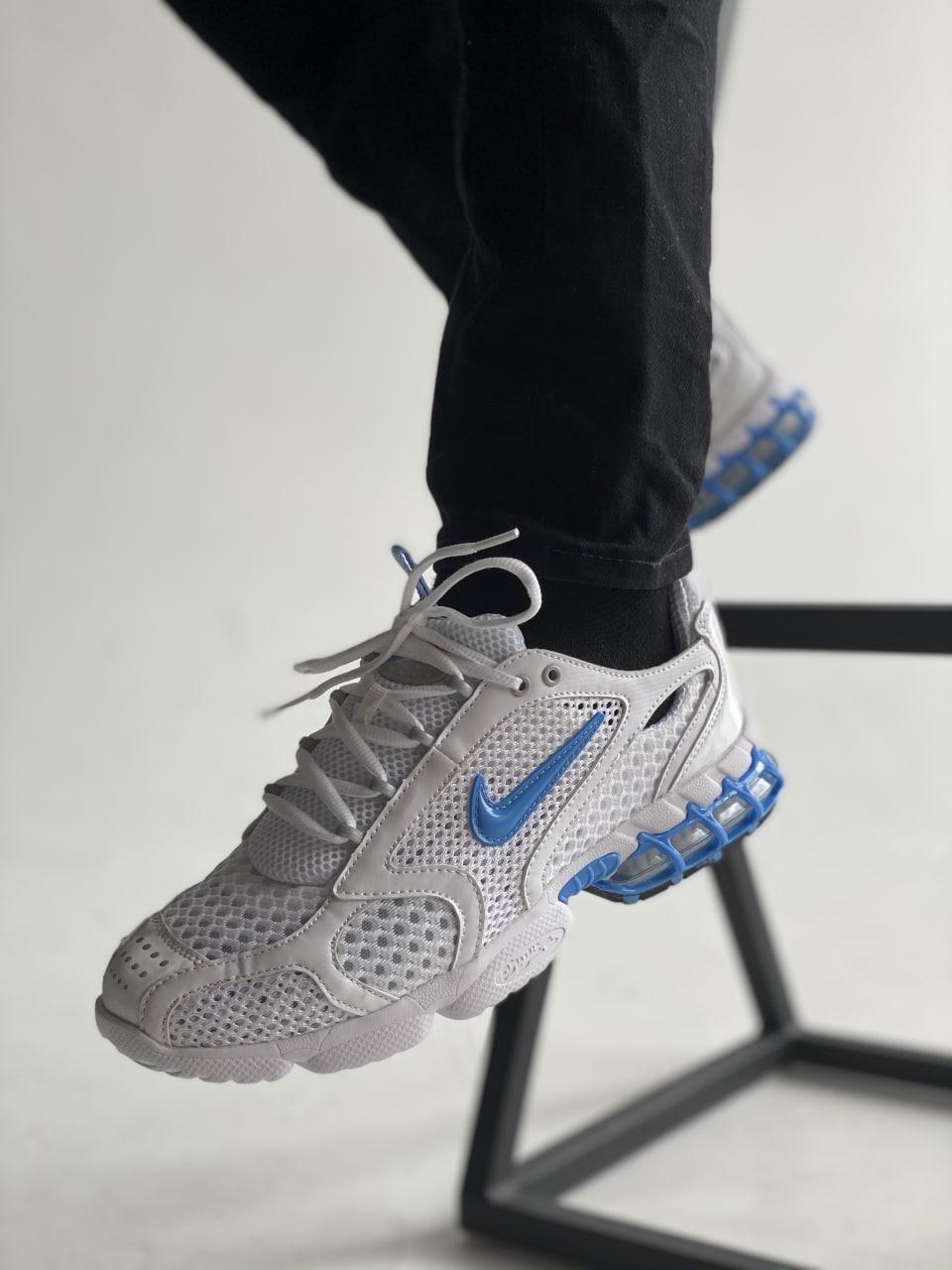 Nike X Stussy Air Zoom Spiridon Cage White Blue