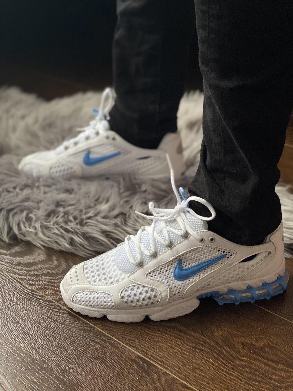 Nike X Stussy Air Zoom Spiridon Cage White Blue