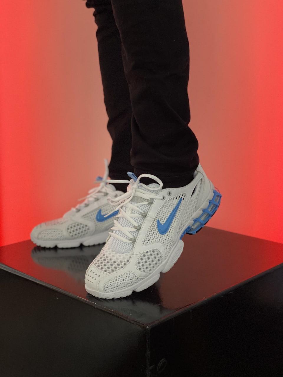 Nike X Stussy Air Zoom Spiridon Cage White Blue