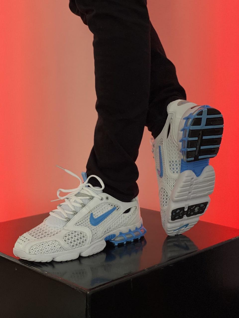 Nike X Stussy Air Zoom Spiridon Cage White Blue