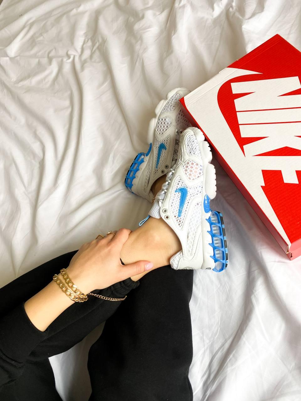 Nike X Stussy Air Zoom Spiridon Cage White Blue