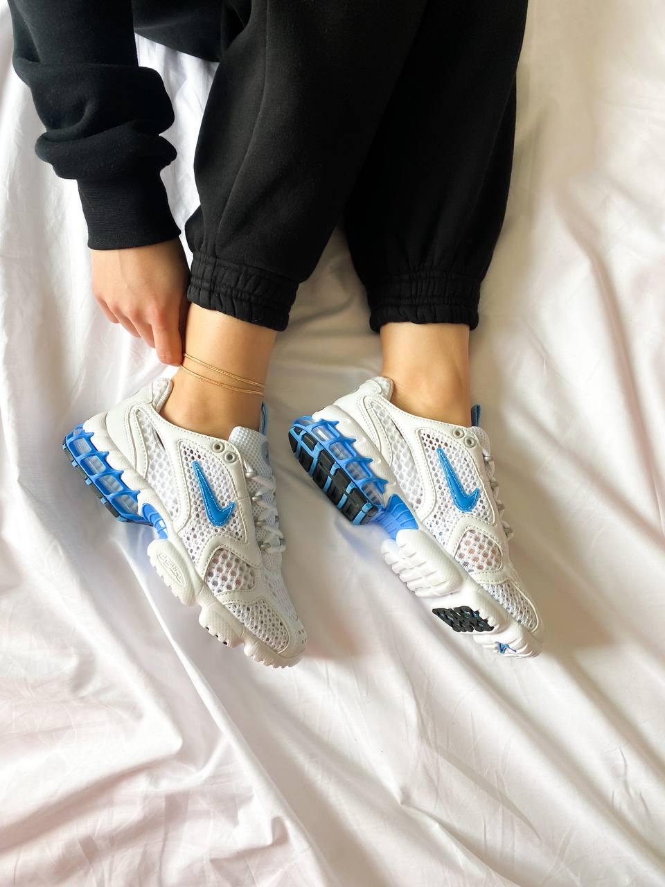 Nike X Stussy Air Zoom Spiridon Cage White Blue