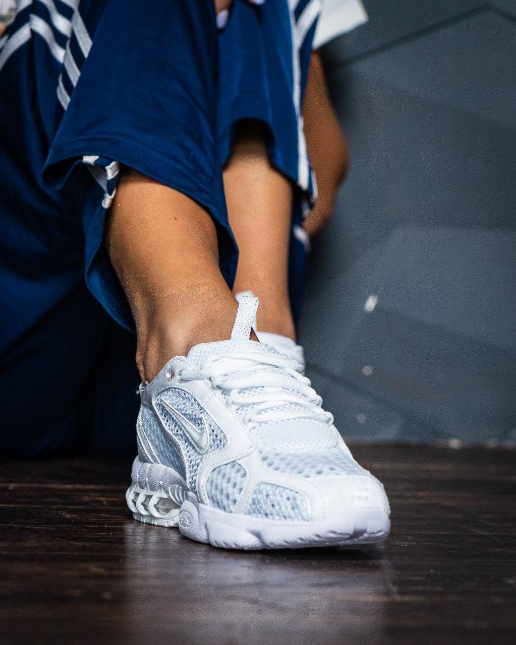 Nike X Stussy Air Zoom Spiridon Cage White