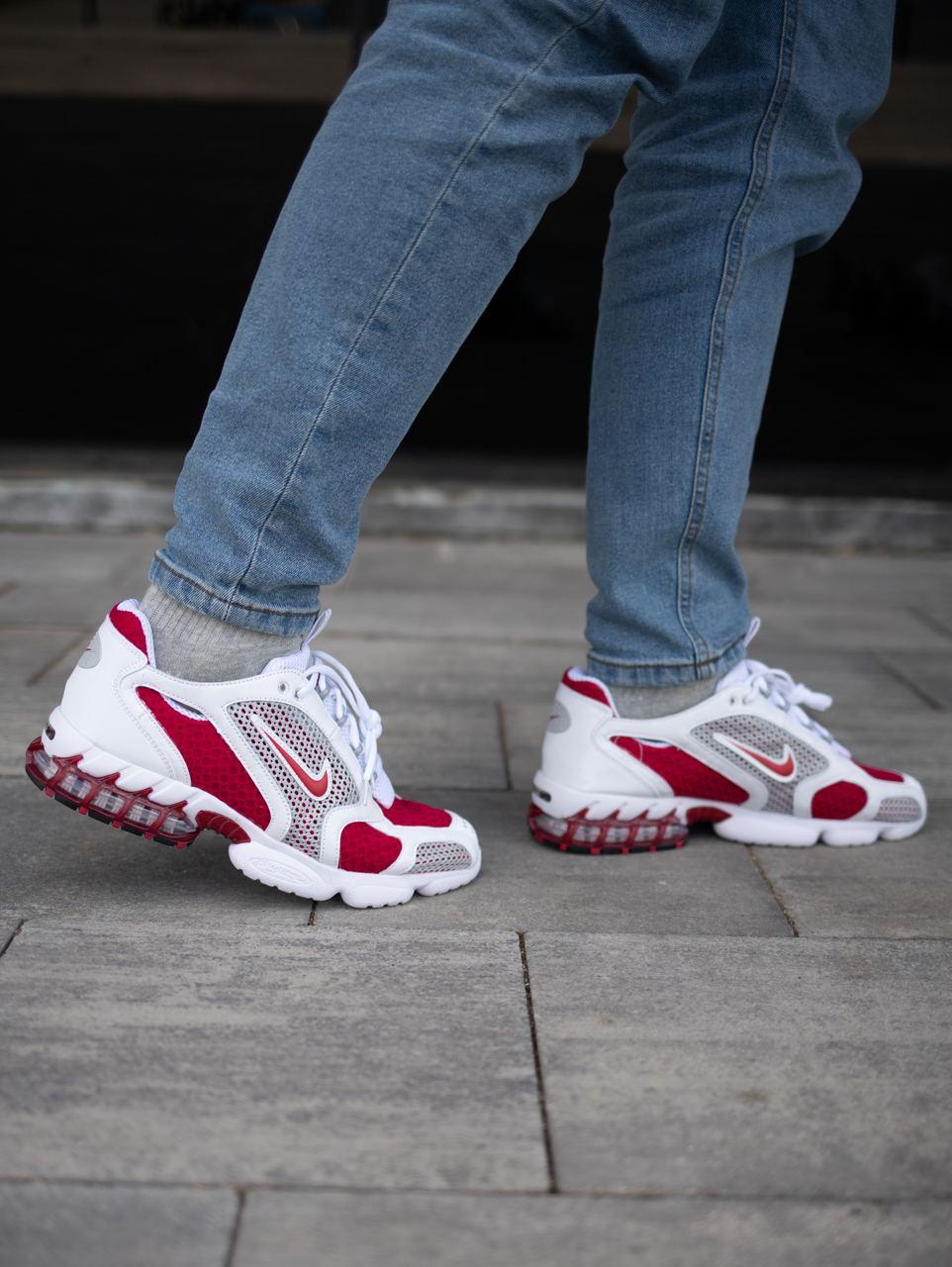Nike X Stussy Air Zoom Spiridon Cage 2 White Red