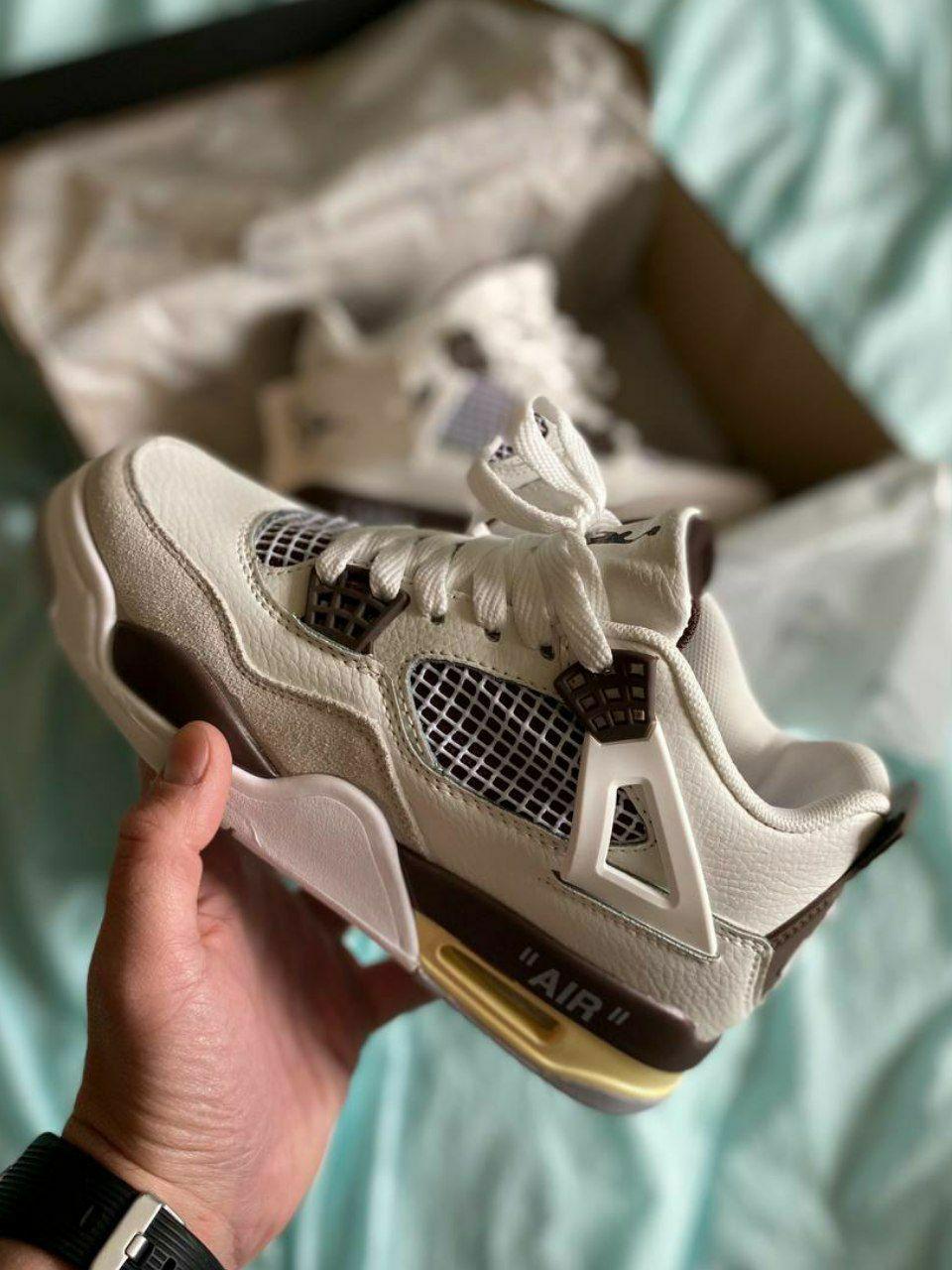 Nike Air Jordan 4 White Grey Brown
