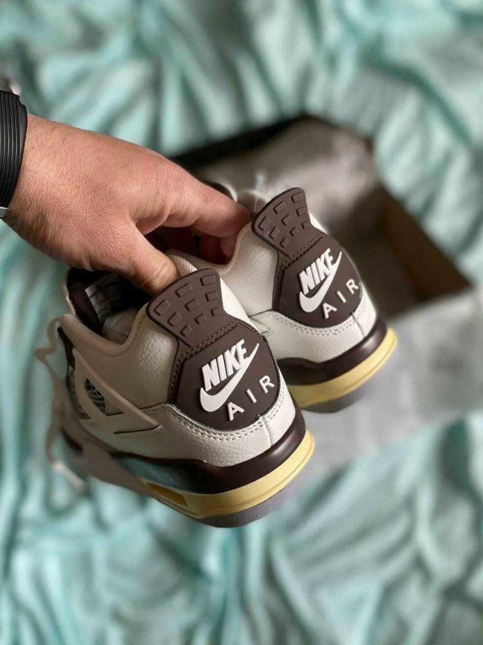 Nike Air Jordan 4 White Grey Brown