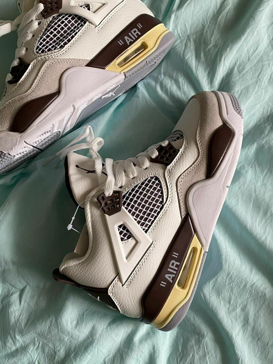 Nike Air Jordan 4 White Grey Brown