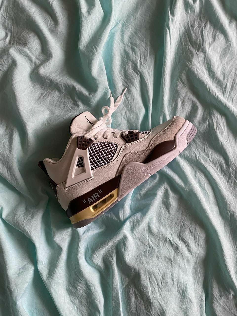 Nike Air Jordan 4 White Grey Brown