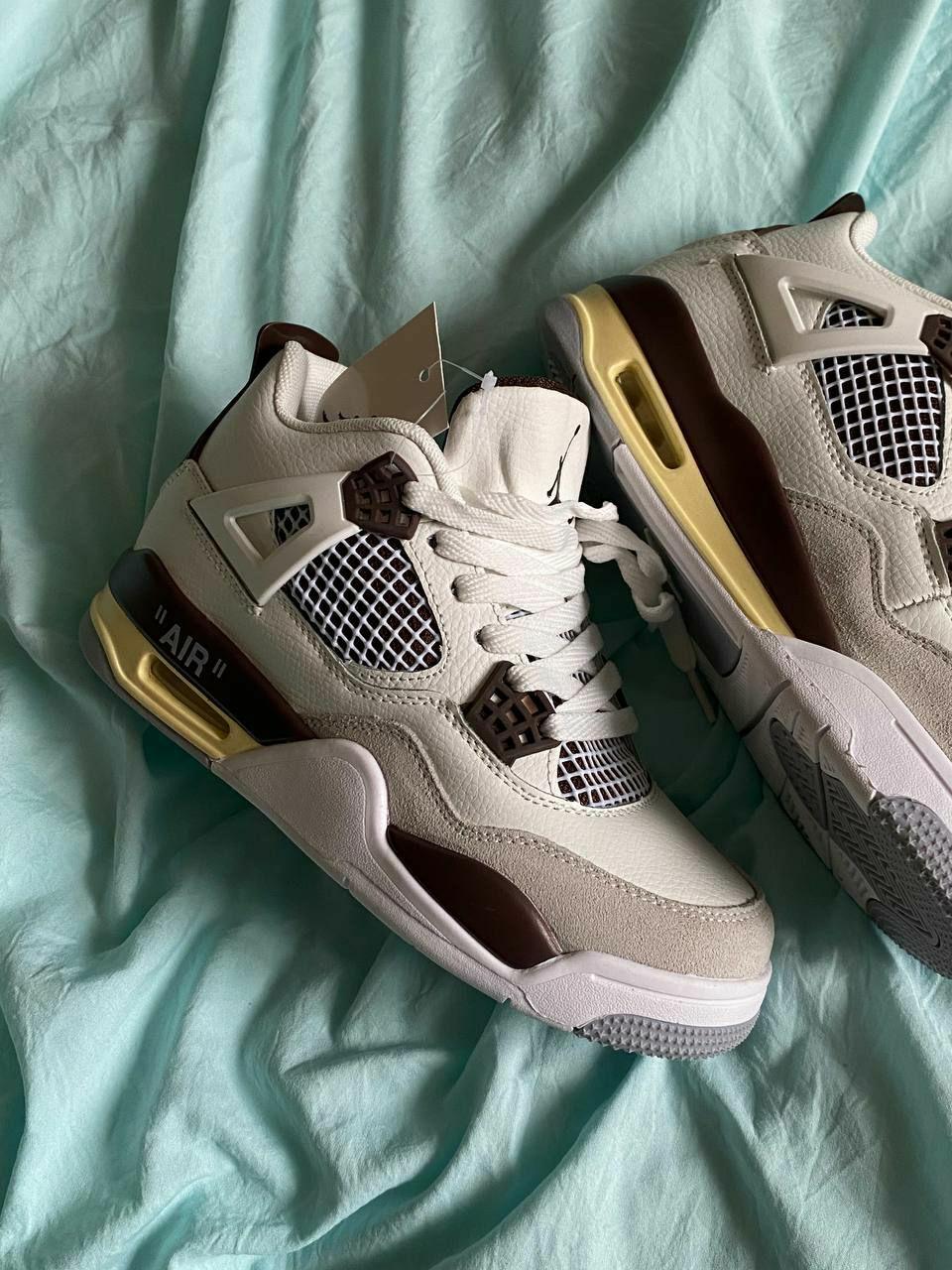 Nike Air Jordan 4 White Grey Brown
