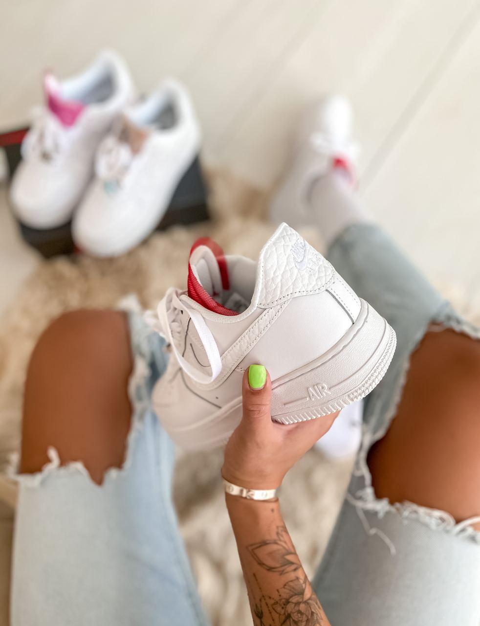 Nike Air Force 1 White Red 3