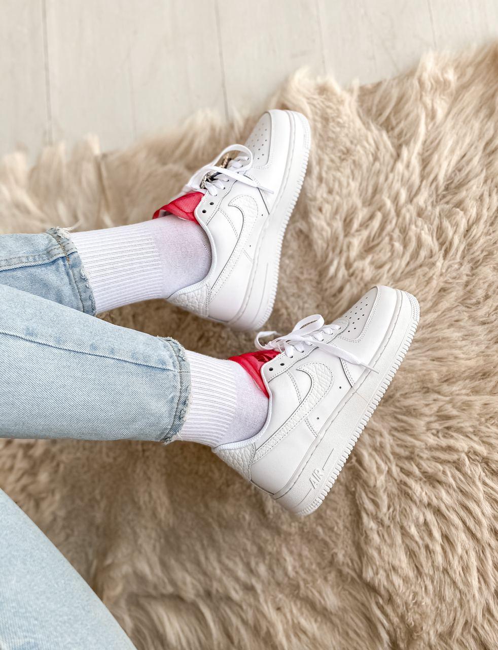 Nike Air Force 1 White Red 3