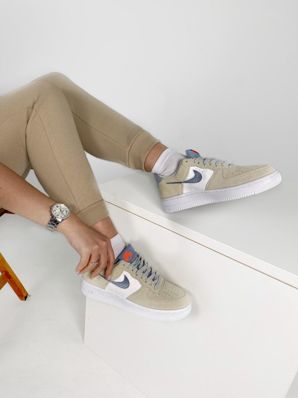 Nike Air Force 1 Beige White 3