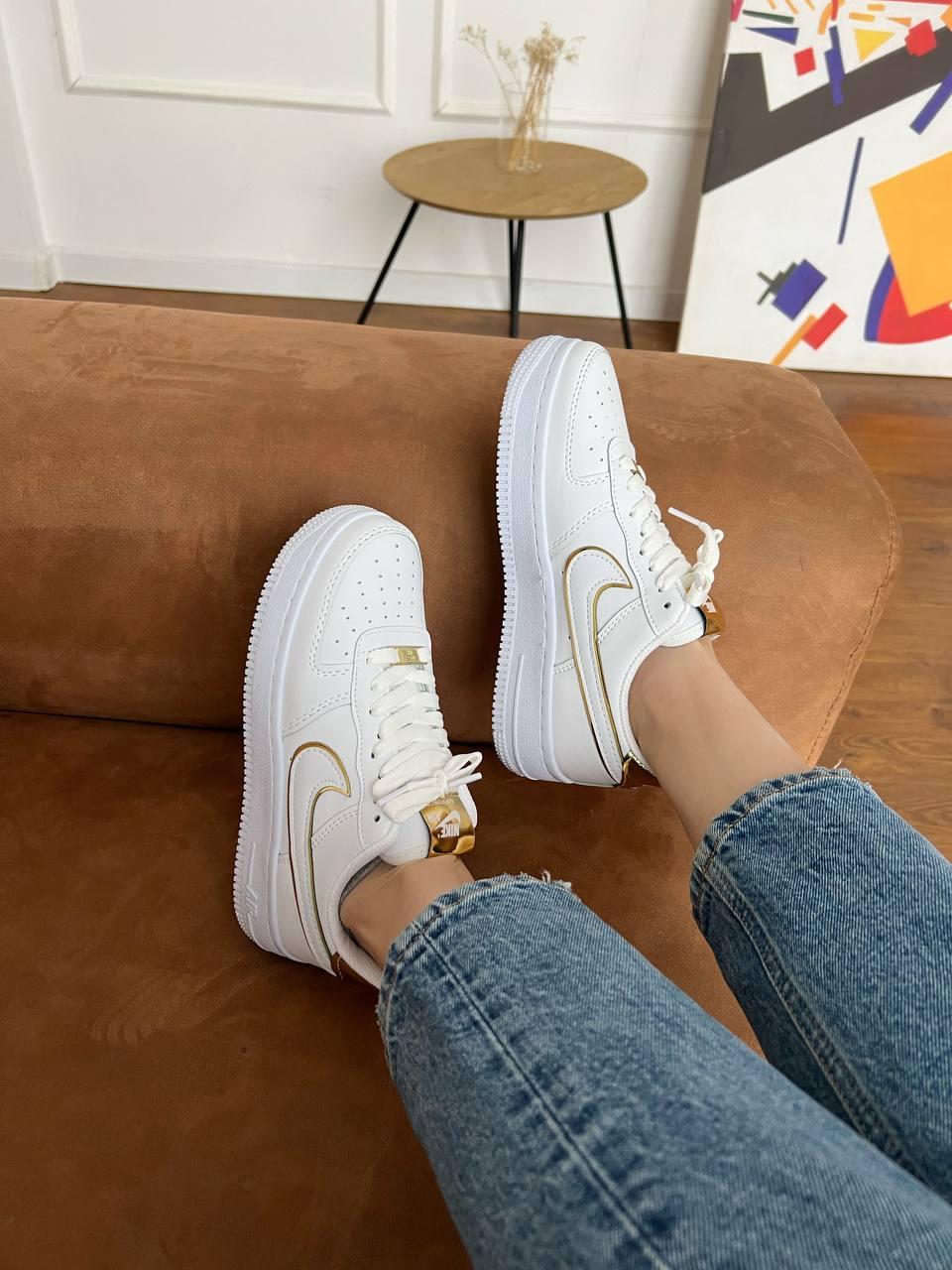 Nike Air Force 1 White Gold v2