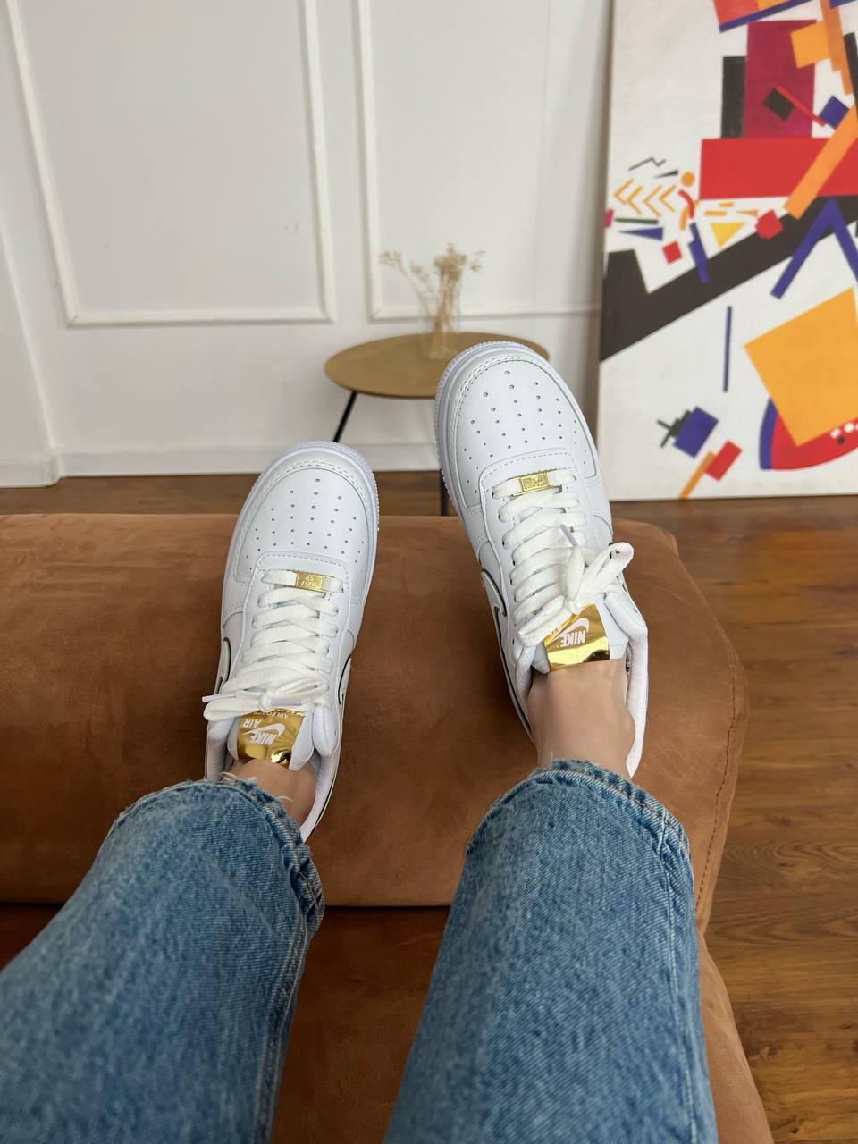 Nike Air Force 1 White Gold v2