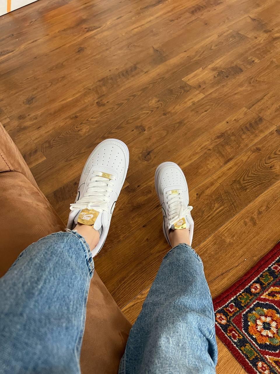 Nike Air Force 1 White Gold v2