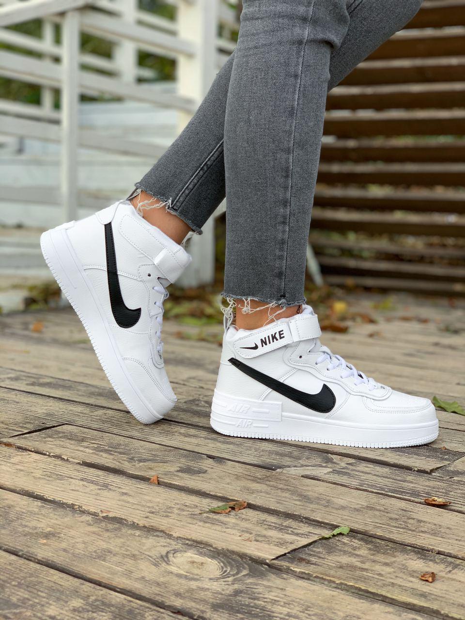 Nike Air Force Shadow White «Black Logo»