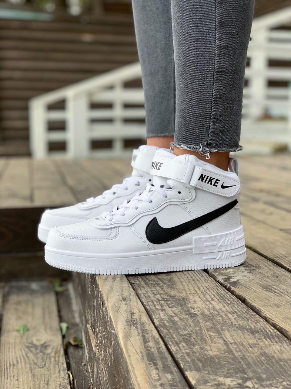 Nike Air Force Shadow White «Black Logo»