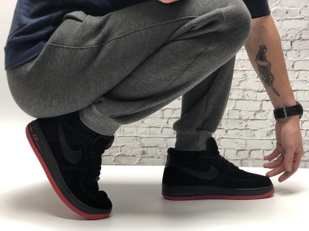Nike Air Force 1 Black Red 1