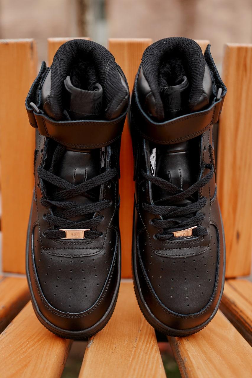Nike Air Force 1 Mid Black Fur