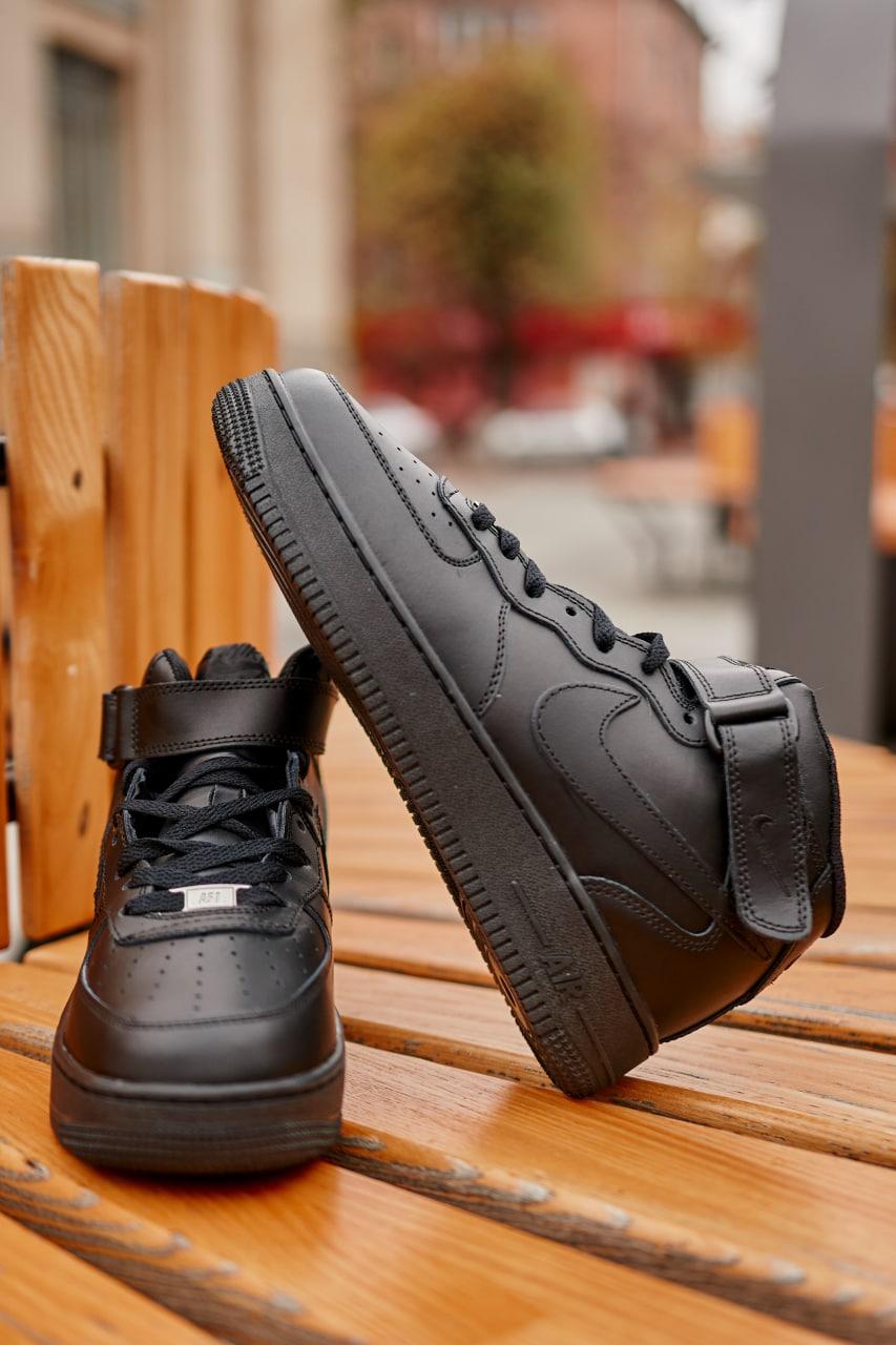 Nike Air Force 1 Mid Black Fur