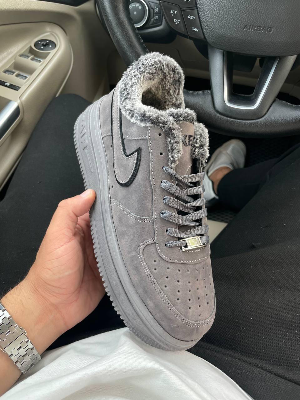 Nike Air Force 1 Grey Black Winter