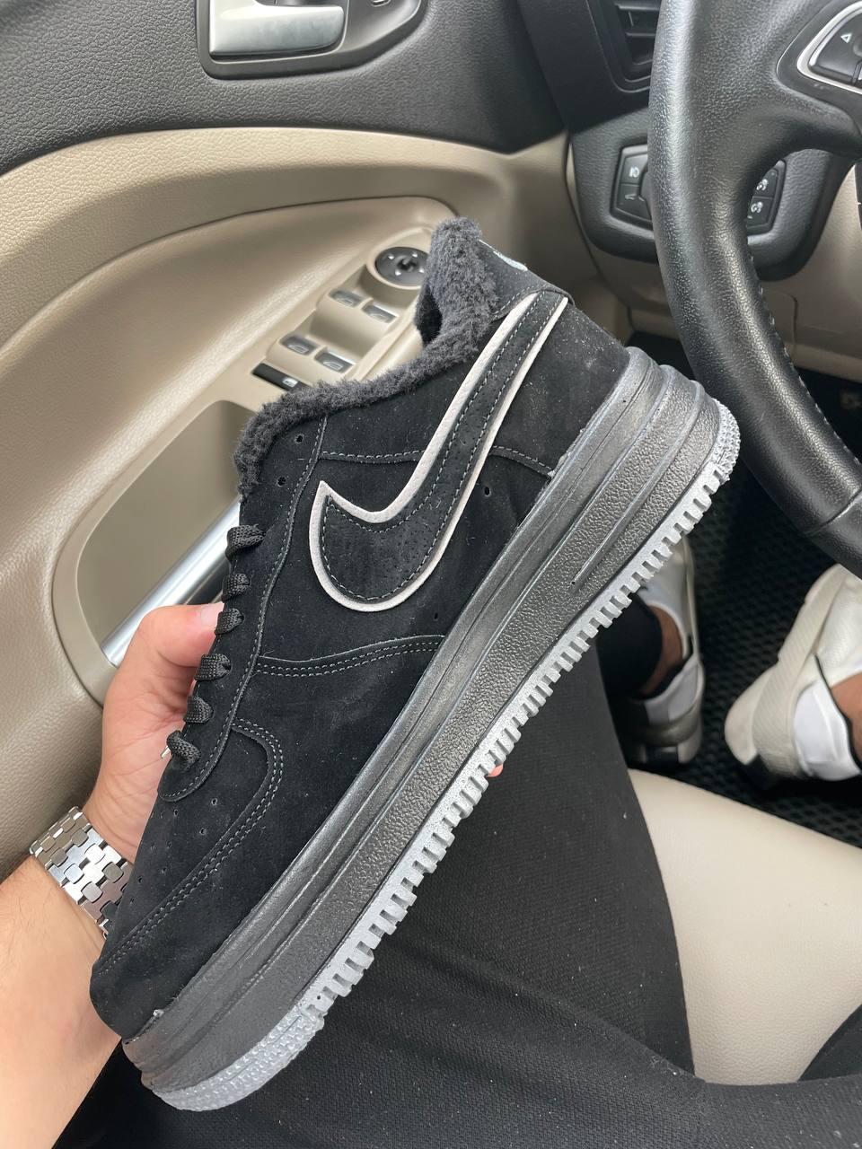 Nike Air Force 1 Black Grey Winter