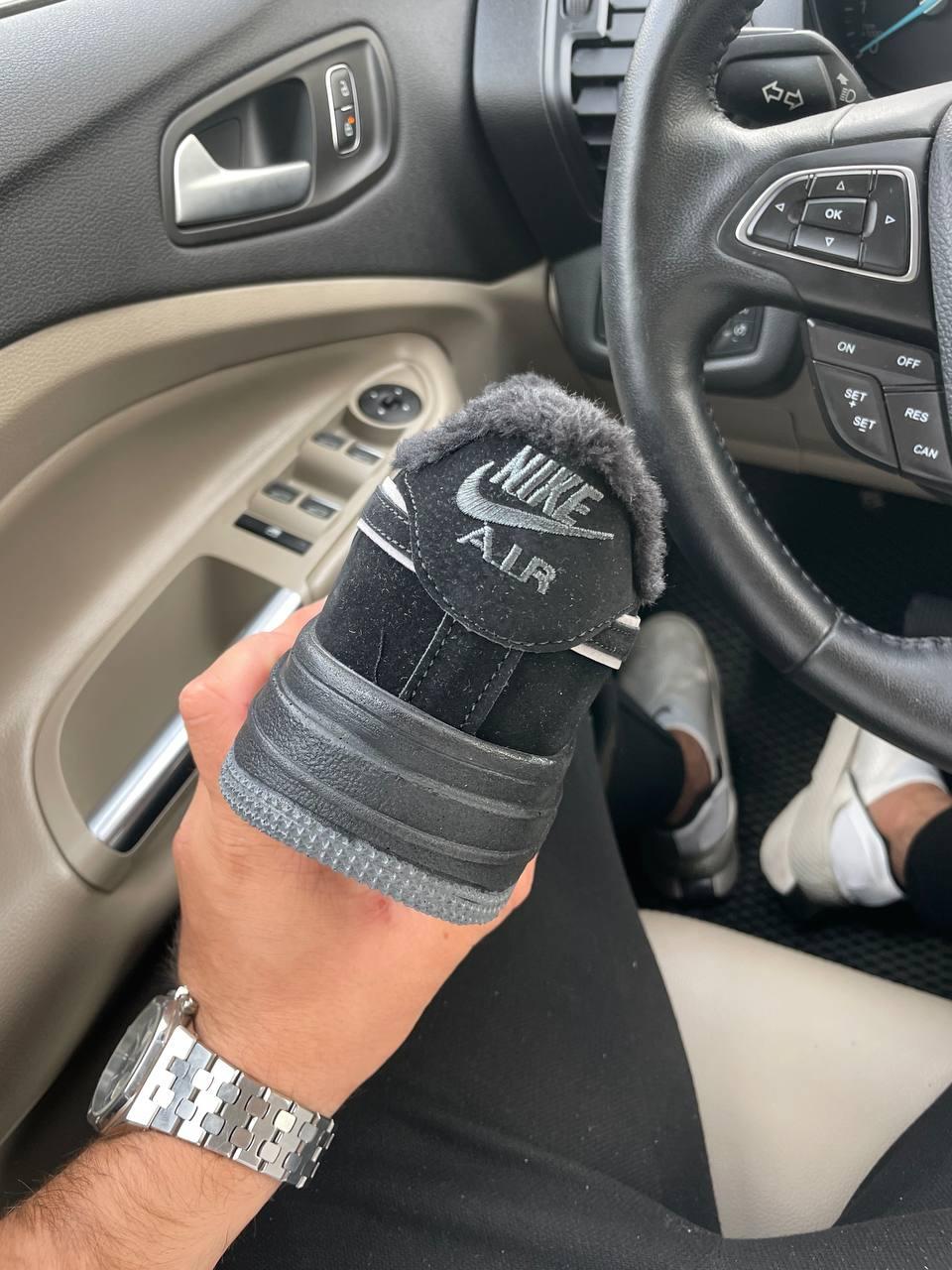 Nike Air Force 1 Black Grey Winter