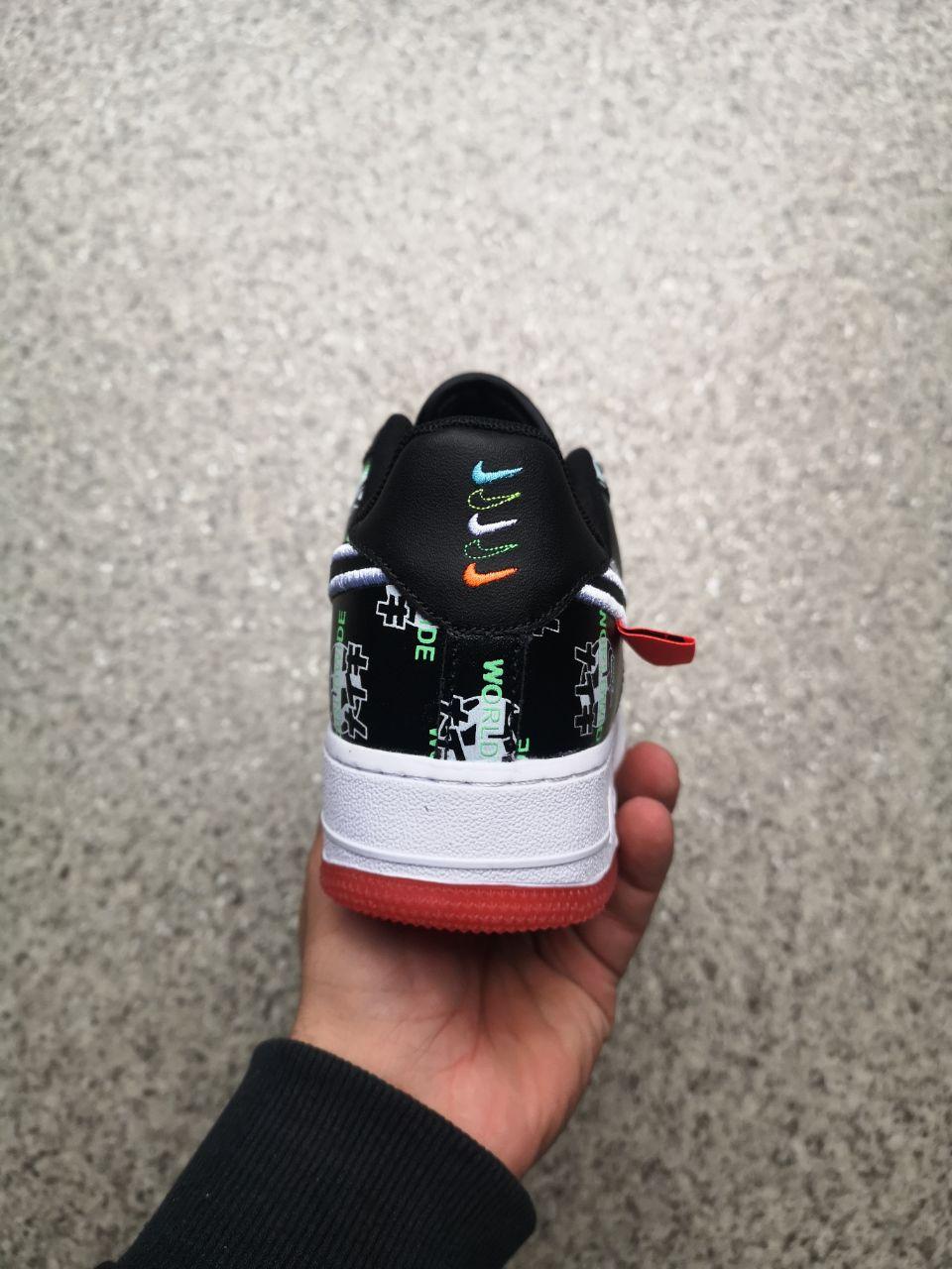 Nike Air Force 1 Black White Red 1