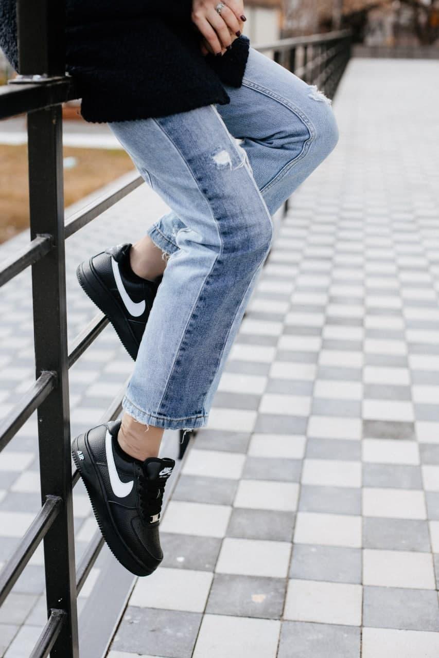 Nike Air Force Low Winter Black «White Logo»