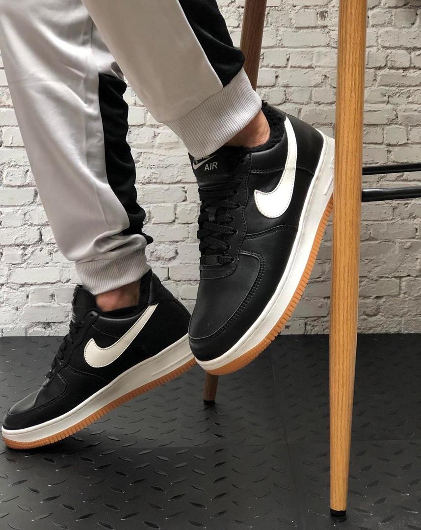 Nike Air Force Low Winter Black White Gum