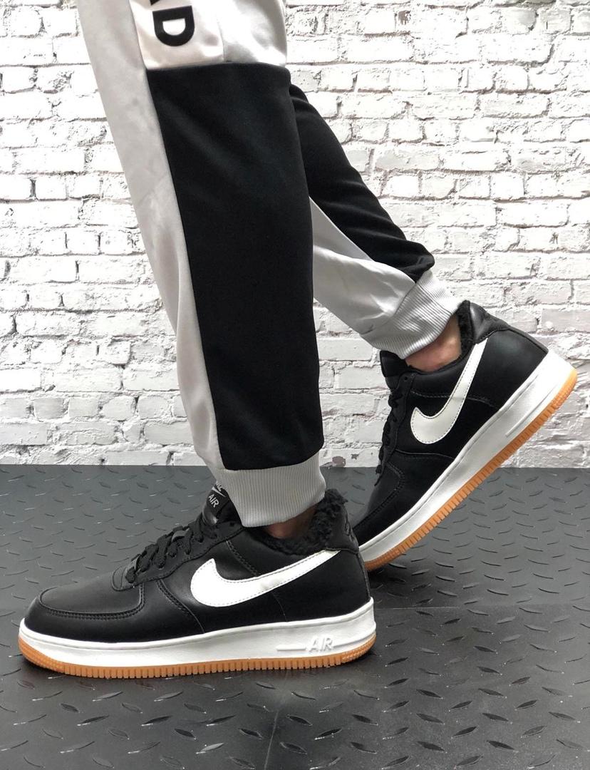 Nike Air Force Low Winter Black White Gum
