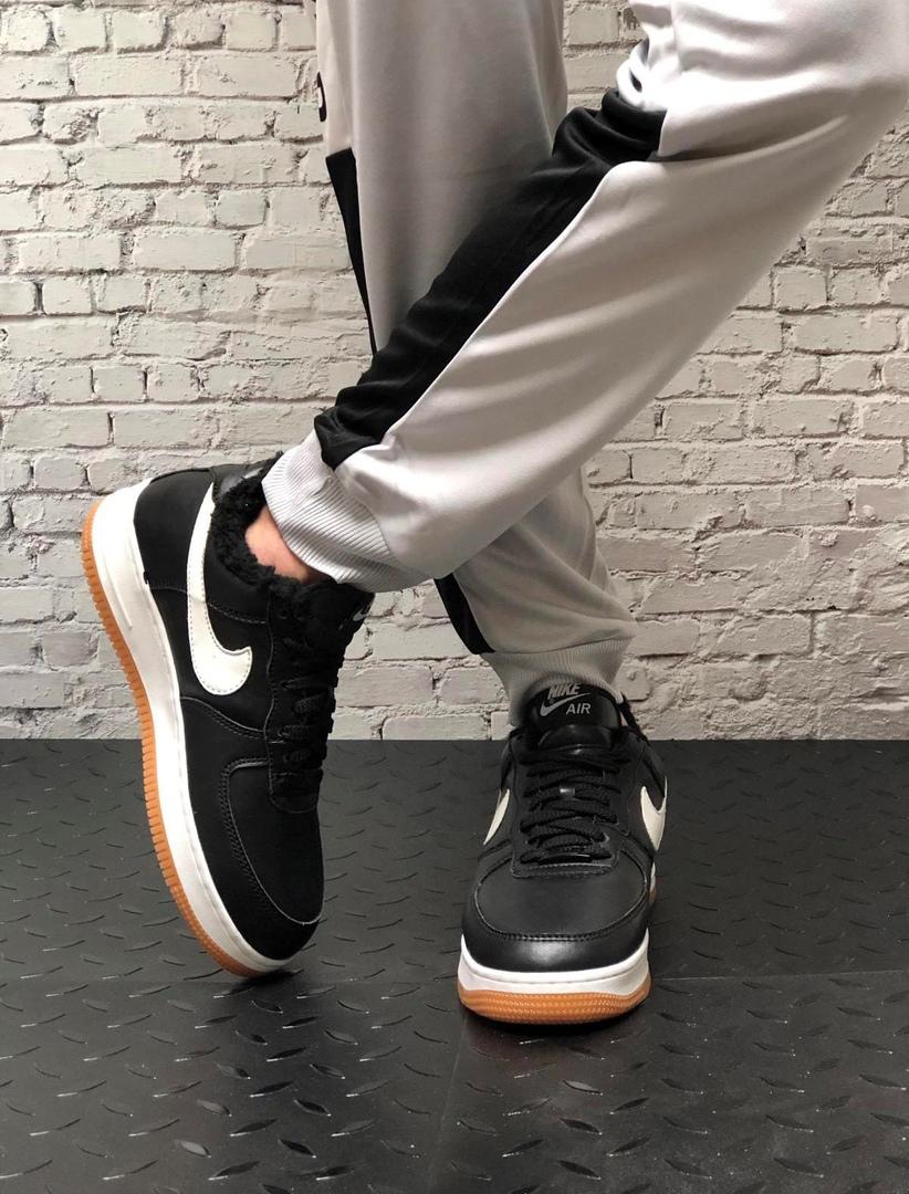 Nike Air Force Low Winter Black White Gum