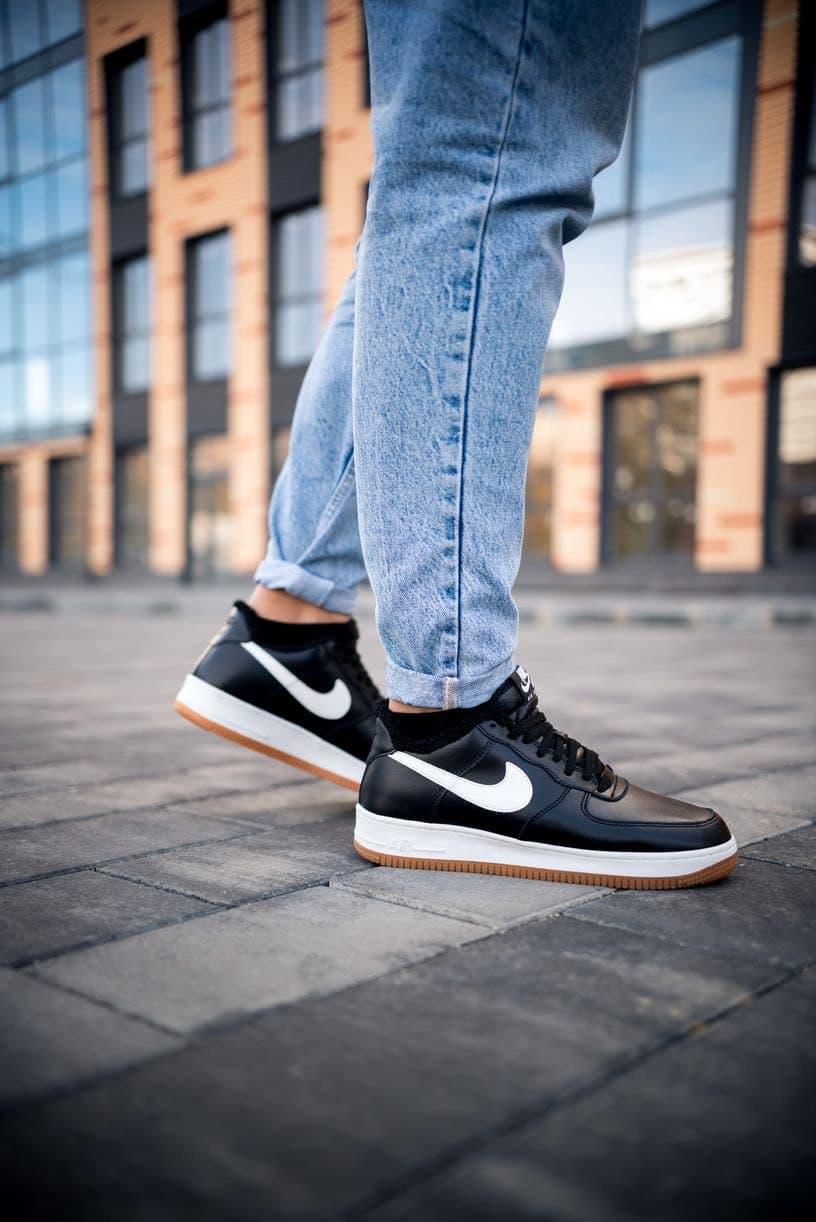 Nike Air Force Low Winter Black White Gum