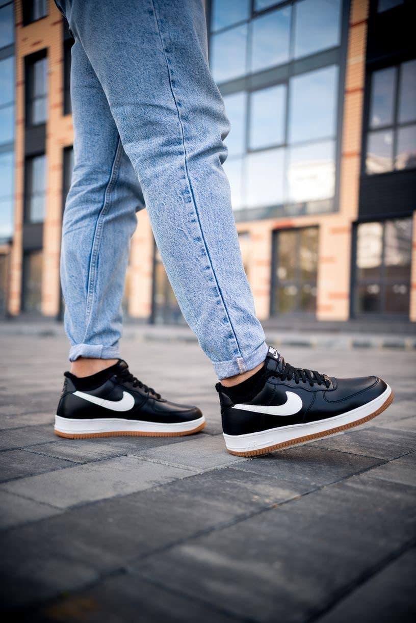 Nike Air Force Low Winter Black White Gum