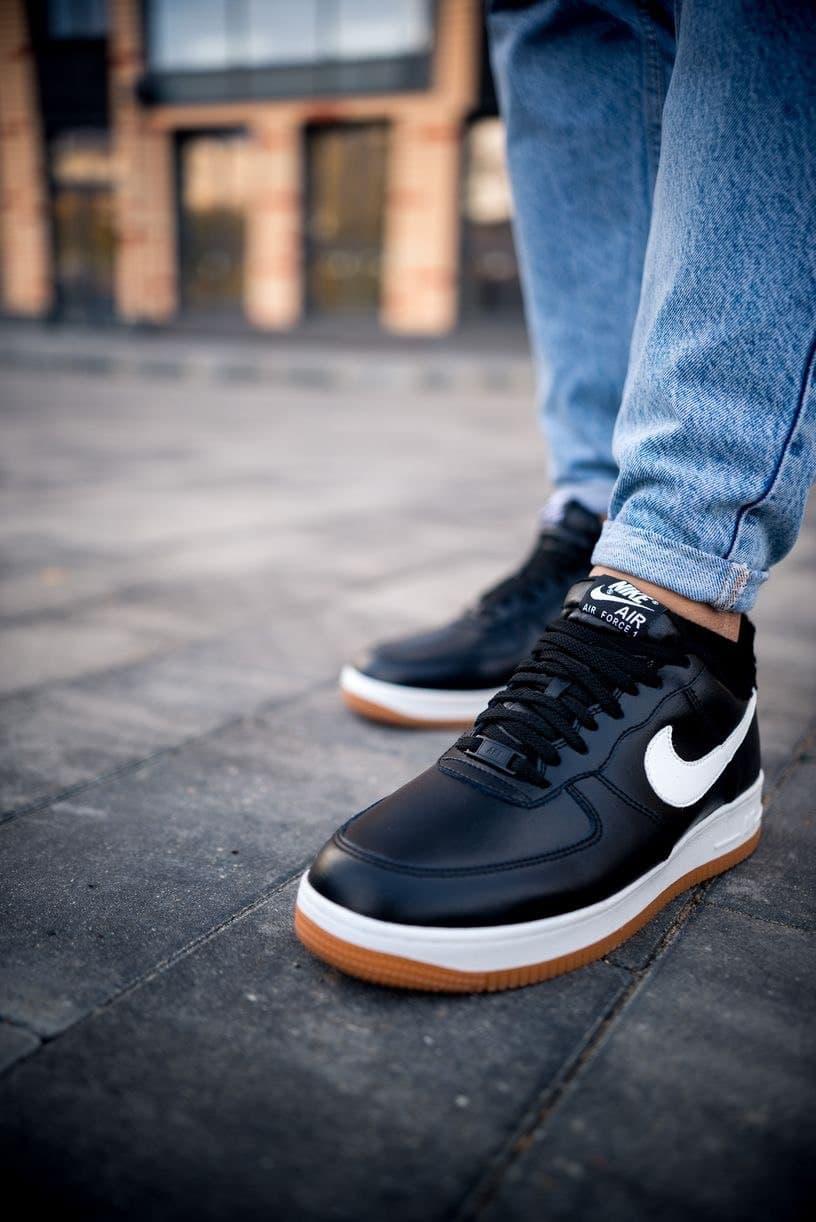 Nike Air Force Low Winter Black White Gum